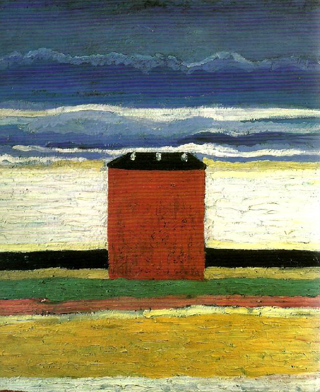 Kazimir Malevich red house oil painting image